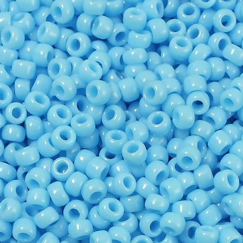 TOHO Round Seed Beads Rocailles, Opaque Blue Turquoise (# 43), Glass, Japan
