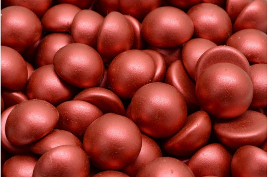 Cabochon Beads, White Lava Red (02010-01890), Glass, Czech Republic