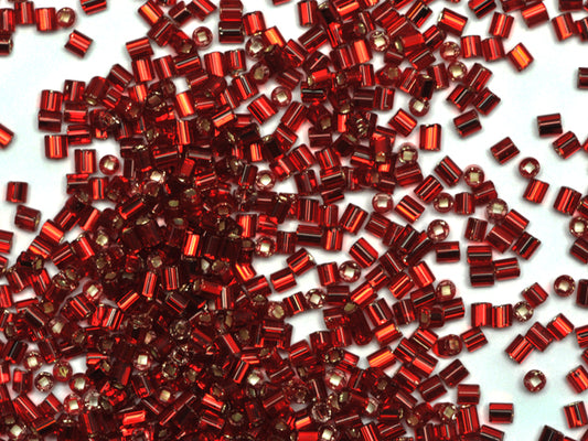 1 kg Preciosa Ornela Seed Beads Coated, Round Hole, Loose, Transp. Red, Silver Lined (97070), Glass, Czech Republic, OUTLET