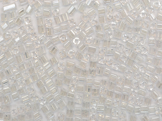 1 kg Preciosa Ornela Square Beads, Square Hole, Loose, Crystal, Sfinx (48102), Glass, Czech Republic, OUTLET