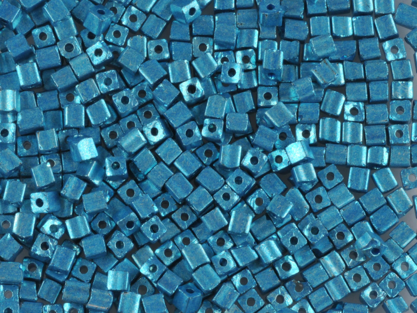 Wholesale (1kg / 500g) Preciosa Ornela , Squares, Round Hole, Matt, Loose (18565), Glass, Czech Republic, OUTLET
