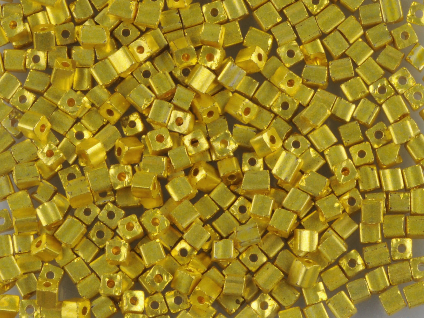 1 kg Preciosa Ornela Seed Beads Coated, Round Hole, Loose, Yellow Metallic Dyed Crystal (18586), Glass, Czech Republic, OUTLET