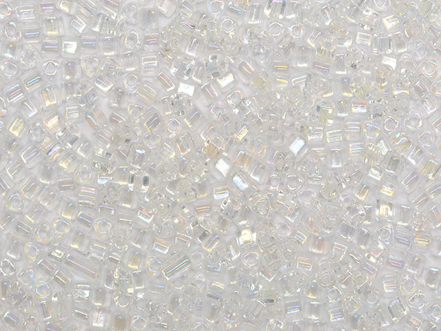 1 kg Preciosa Ornela Seed Beads Coated, Round Hole, Loose, Crystal, Rainbow (58205), Glass, Czech Republic, OUTLET