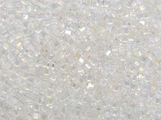 1 kg Preciosa Ornela Seed Beads Coated, Round Hole, Loose, Crystal, Rainbow (58205), Glass, Czech Republic, OUTLET