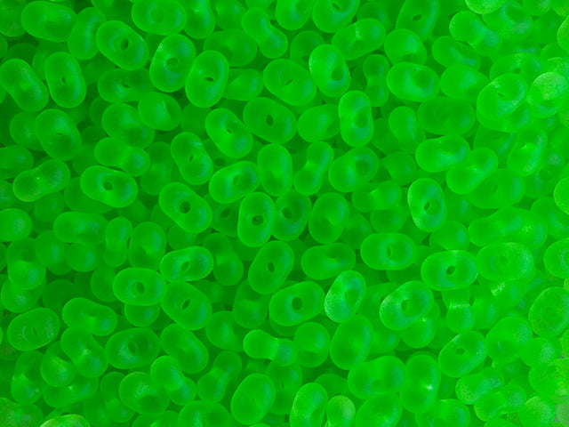 1 kg Preciosa Ornela Seed Beads Coated, Round Hole, Mat, Loose, Green Neon (38756), Glass, Czech Republic, OUTLET