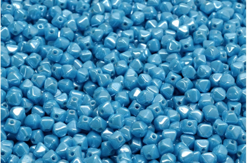 Bicone Beads, Blue Hematite (63050-14400), Glass, Czech Republic