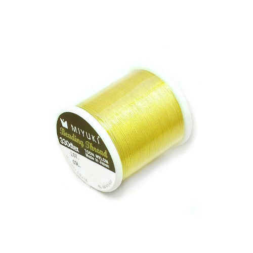 Miyuki Nylon Beading Thread, Yellow (13), Glass, Japan