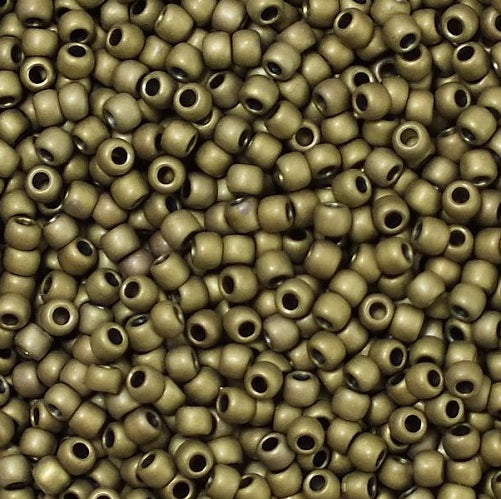 TOHO Round Seed Beads Rocailles, Frosted Antique Bronze (# 223F), Glass, Japan