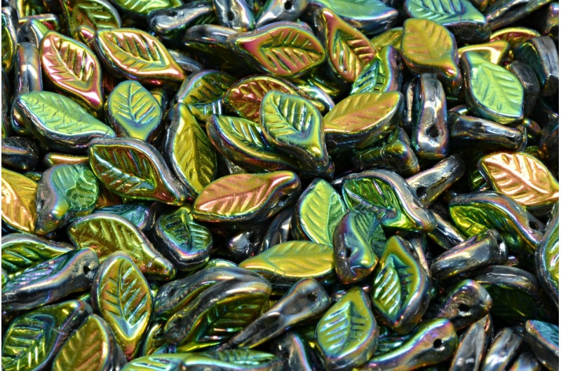 Bay Leaf Beads, Crystal 28103 (00030-28103), Glass, Czech Republic