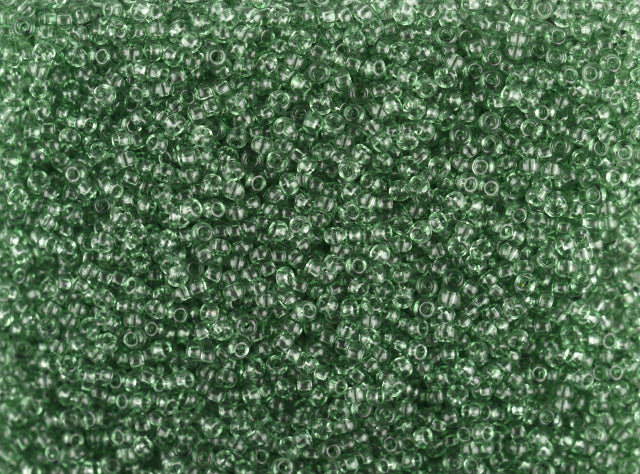 1 kg Preciosa Ornela Seed Beads Coated, Round Hole, Loose, Green 2 Dyed Crystal (01163), Glass, Czech Republic, OUTLET