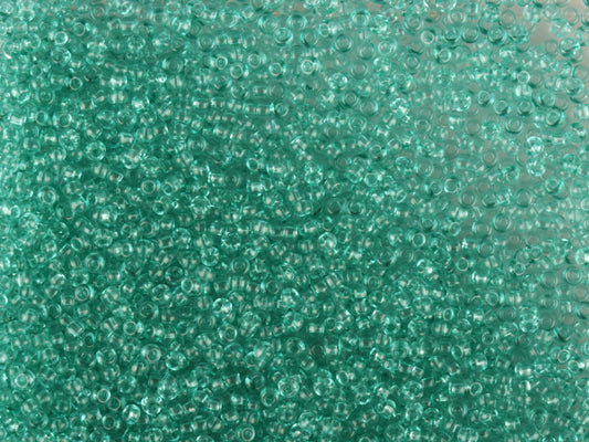 1 kg Preciosa Ornela Seed Beads Coated, Round Hole, Loose, Green 2 Dyed Crystal (01164), Glass, Czech Republic, OUTLET