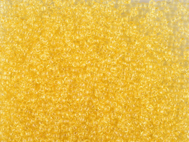 Wholesale (1kg / 500g) Preciosa Ornela Seed Beads Coated, Round Hole, Loose, Yellow 2 Dyed Crystal (01181), Glass, Czech Republic, OUTLET