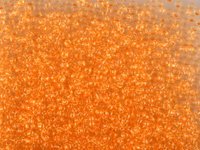 1 kg Preciosa Ornela Seed Beads Coated, Round Hole, Loose, Orange 2 Dyed Crystal (01183), Glass, Czech Republic, OUTLET