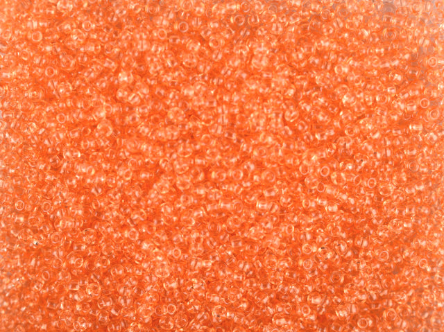 1 kg Preciosa Ornela Seed Beads Coated, Round Hole, Loose, Orange 2 Dyed Crystal (01184), Glass, Czech Republic, OUTLET