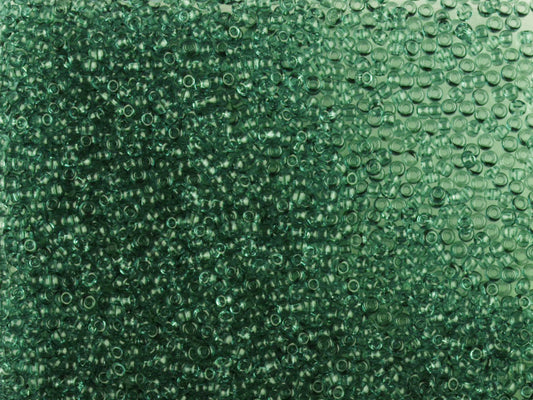 Wholesale (1kg / 500g) Preciosa Ornela Seed Beads Coated, Round Hole, Loose, Green 3 Dyed Crystal (01663), Glass, Czech Republic, OUTLET
