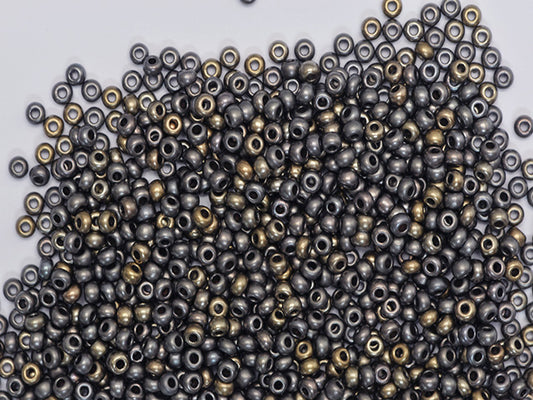 1 kg プレシオサ オルネラ シードビーズ コーティング 丸穴 ルース ソフトブロンズ マルチ (01670) ガラス チェコ共和国 アウトレット