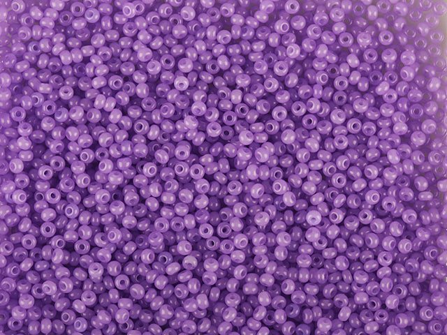 1 kg Preciosa Ornela Seed Beads Coated, Round Hole, Loose, Violet 2 Dyed Alabaster (02123), Glass, Czech Republic, OUTLET