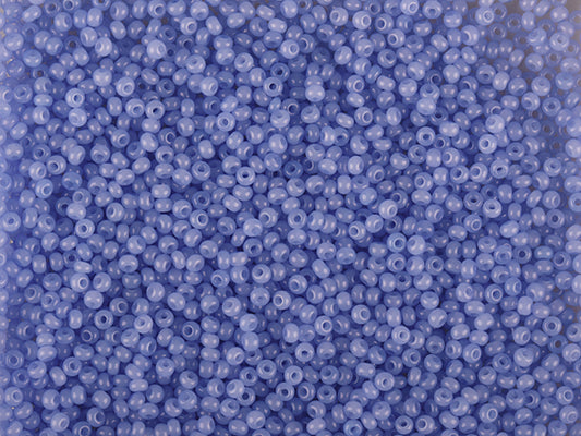 1 kg Preciosa Ornela Seed Beads Coated, Round Hole, Loose, Blue 2 Dyed Alabaster (02131), Glass, Czech Republic, OUTLET