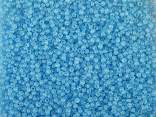 1 公斤宝仕奥莎 Ornela 种子珠涂层，圆孔，散装，蓝绿色 2 染雪花石膏 (02134)，玻璃，捷克共和国，奥特莱斯