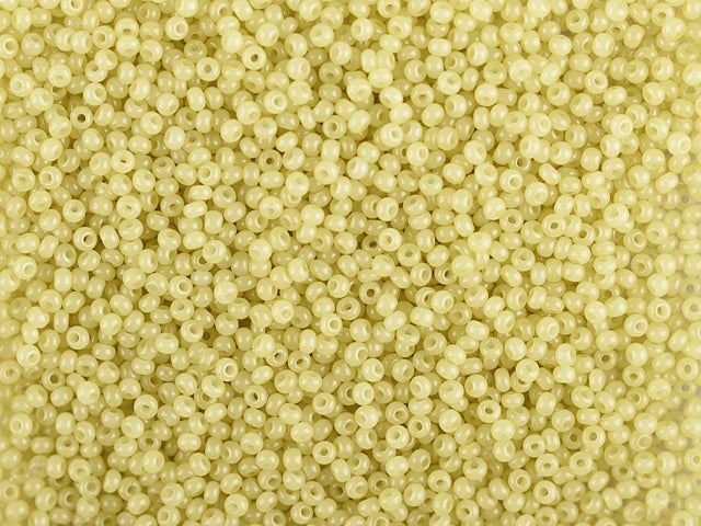 1 kg Preciosa Ornela Seed Beads Coated, Round Hole, Loose, Green 2 Dyed Alabaster (02151), Glass, Czech Republic, OUTLET