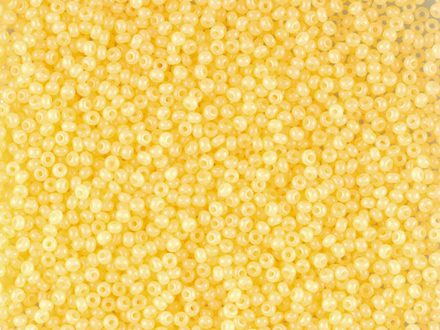 1 公斤宝仕奥莎 Ornela 种子珠涂层，圆孔，散装，黄色 2 染雪花石膏 (02181)，玻璃，捷克共和国，奥特莱斯