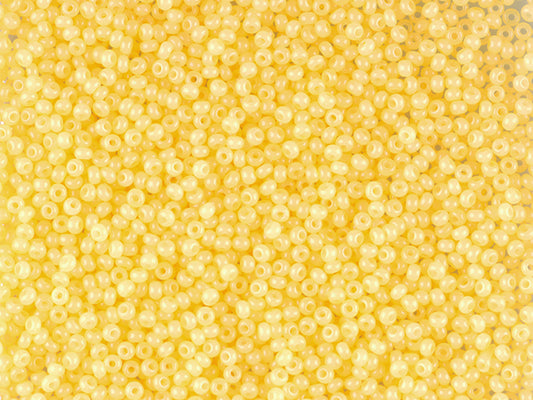 1 公斤宝仕奥莎 Ornela 种子珠涂层，圆孔，散装，黄色 2 染雪花石膏 (02181)，玻璃，捷克共和国，奥特莱斯