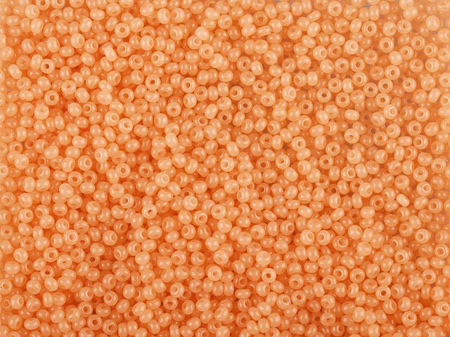 1 kg Preciosa Ornela Seed Beads Coated, Round Hole, Loose, Orange 2 Dyed Alabaster (02184), Glass, Czech Republic, OUTLET