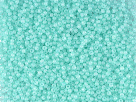 1 kg プレシオサ オルネラ シードビーズ コーティング 丸穴 ばら売り グリーン 1 染色アラバスター (02264) ガラス チェコ共和国 アウトレット