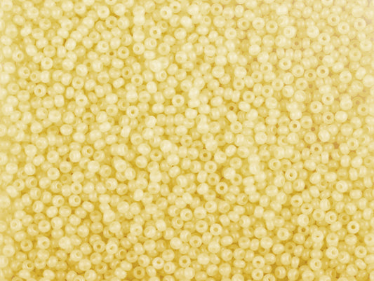 1 公斤宝仕奥莎 Ornela 种子珠涂层，圆孔，散装，黄色 1 染色雪花石膏 (02281)，玻璃，捷克共和国，奥特莱斯