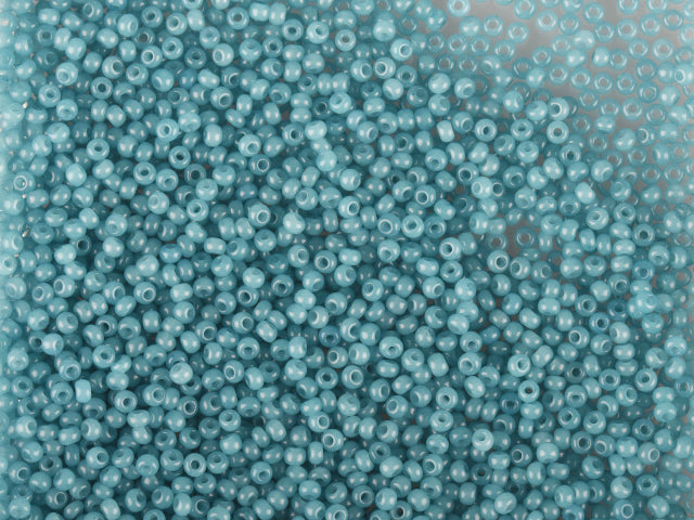 Wholesale (1kg / 500g) Preciosa Ornela Seed Beads Coated, Round Hole, Loose, Blue 3 Dyed Alabaster (02633), Glass, Czech Republic, OUTLET
