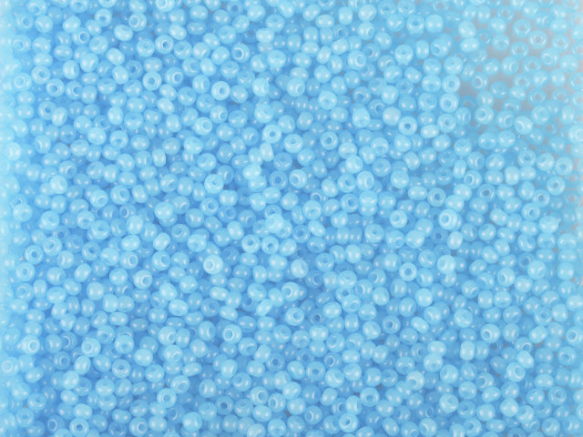 Wholesale (1kg / 500g) Preciosa Ornela Seed Beads Coated, Round Hole, Loose, Blue 3 Dyed Alabaster (02634), Glass, Czech Republic, OUTLET