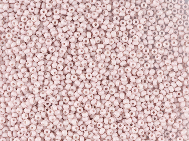 1 kg Preciosa Ornela Seed Beads Coated, Round Hole, Loose, Brown 2 Dyed Chalkwhite (03113), Glass, Czech Republic, OUTLET