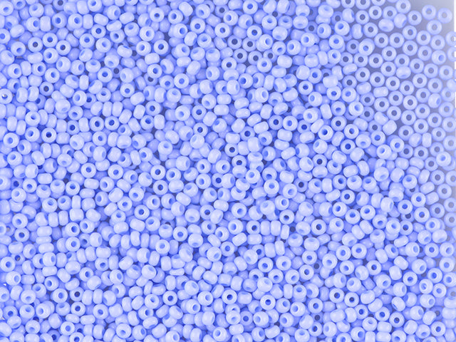 1 kg Preciosa Ornela Seed Beads Coated, Round Hole, Loose, Blue 2 Dyed Chalkwhite (03131), Glass, Czech Republic, OUTLET