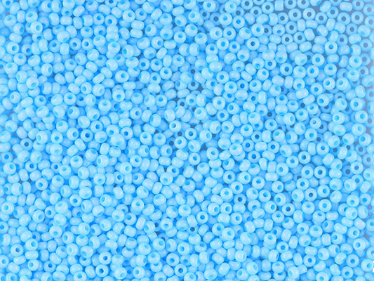 1 kg プレシオサ オルネラ シードビーズ コーティング 丸穴 ルース ブルーグリーン 2色染め チョークホワイト (03134) ガラス製 チェコ共和国 アウトレット