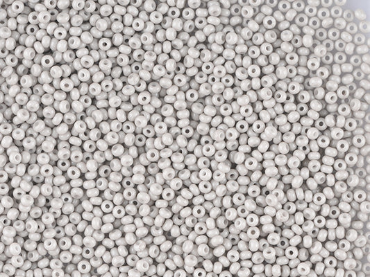 1 kg プレシオサ オルネラ シードビーズ コーティング 丸穴 ばら売り グレー 2色染め チョークホワイト (03141) ガラス製 チェコ共和国 アウトレット