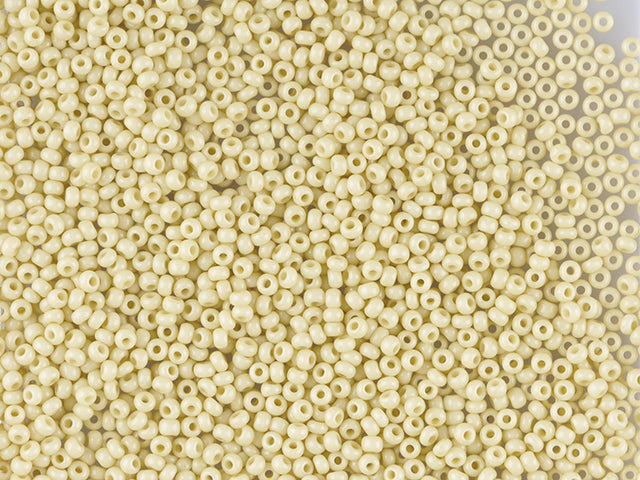 Wholesale (1kg / 500g) Preciosa Ornela Seed Beads Coated, Round Hole, Loose, Green 2 Dyed Chalkwhite (03151), Glass, Czech Republic, OUTLET
