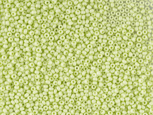 1 kg Preciosa Ornela Twin, 2 Round Holes, Loose, Green 2 Dyed Chalkwhite (03153), Glass, Czech Republic, OUTLET