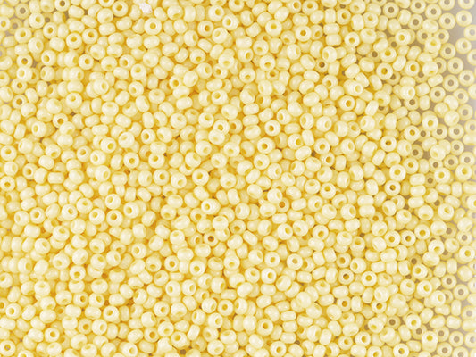 1 kg プレシオサ オルネラ シードビーズ コーティング 丸穴 ルース イエロー2染色チョークホワイト (03181) ガラス製 チェコ共和国 アウトレット