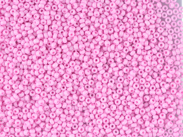 Wholesale (1kg / 500g) Preciosa Ornela Seed Beads Coated, Round Hole, Loose, Pink 2 Dyed Chalkwhite (03192), Glass, Czech Republic, OUTLET