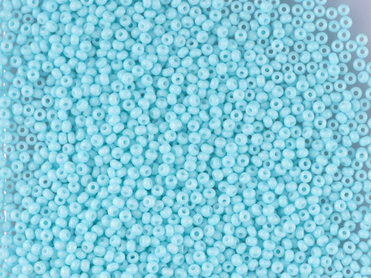 1 kg Preciosa Ornela Seed Beads Coated, Round Hole, Loose, Green 1 Dyed Chalkwhite (03265), Glass, Czech Republic, OUTLET