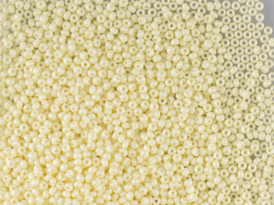 1 公斤宝仕奥莎 Ornela 种子珠涂层，圆孔，散装，黄色 1 染白垩色 (03281)，玻璃，捷克共和国，奥特莱斯