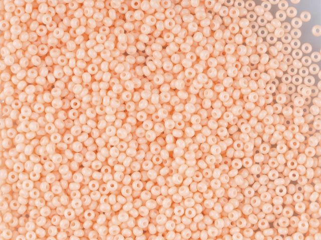 Wholesale (1kg / 500g) Preciosa Ornela Seed Beads Coated, Round Hole, Loose, Orange 1 Dyed Chalkwhite (03284), Glass, Czech Republic, OUTLET