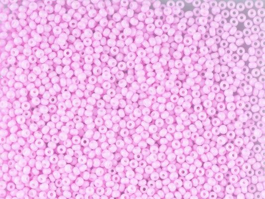 1 公斤宝仕奥莎 Ornela 种子珠涂层，圆孔，散装，粉色 1 染白垩白 (03292)，玻璃，捷克共和国，奥特莱斯