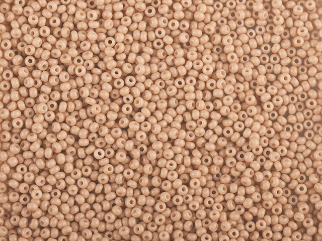 1 kg Preciosa Ornela Seed Beads Coated, Round Hole, Loose, Brown 3 Dyed Chalkwhite (03611), Glass, Czech Republic, OUTLET