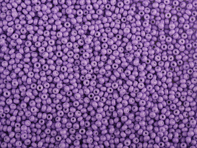 1 kg Preciosa Ornela Seed Beads Coated, Round Hole, Loose, Violet 3 Dyed Chalkwhite (03623), Glass, Czech Republic, OUTLET