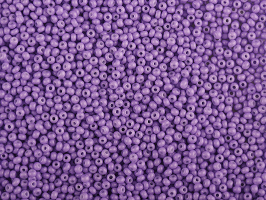 1 kg Preciosa Ornela Rocailles Beads beschichtet, rundes Loch, lose, Violett 3 gefärbt Kreideweiß (03623), Glas, Tschechische Republik, OUTLET