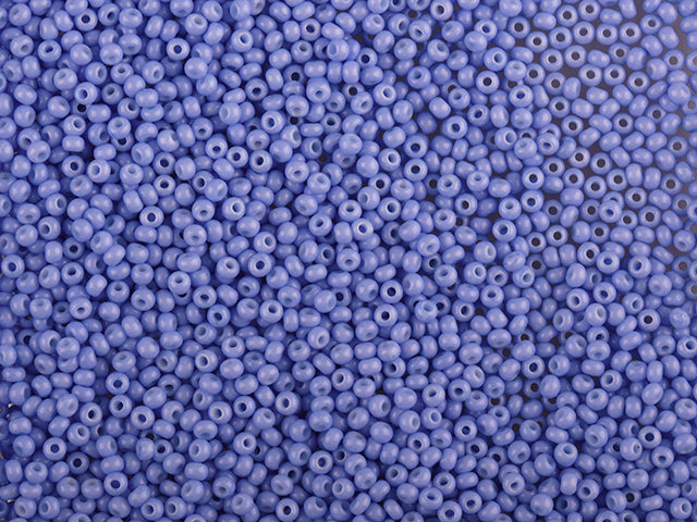 1 kg Preciosa Ornela Seed Beads Coated, Round Hole, Loose, Blue 3 Dyed Chalkwhite (03631), Glass, Czech Republic, OUTLET