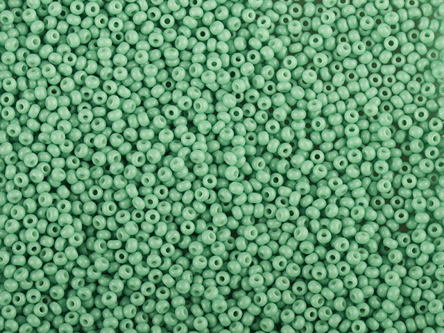 1 kg Preciosa Ornela Twin, 2 Round Holes, Loose, Green 3 Dyed Chalkwhite (03661), Glass, Czech Republic, OUTLET