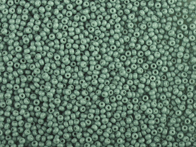 Wholesale (1kg / 500g) Preciosa Ornela Seed Beads Coated, Round Hole, Loose, Green 3 Dyed Chalkwhite (03663), Glass, Czech Republic, OUTLET