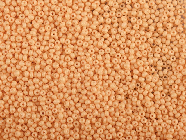Wholesale (1kg / 500g) Preciosa Ornela Seed Beads Coated, Round Hole, Loose, Orange 3 Dyed Chalkwhite (03683), Glass, Czech Republic, OUTLET